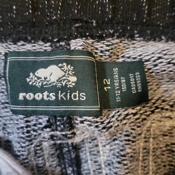 Roots Kids Classic Black with White specks Sweatpants with Inner Pockets 12 yrs - Picture 3 of 4